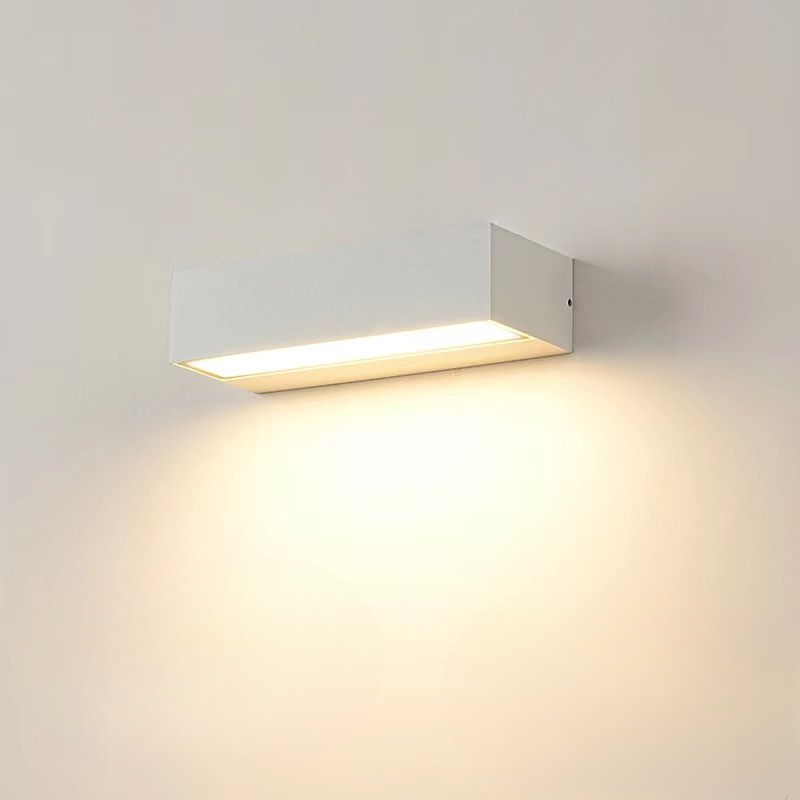 Strakke Lineaire LED Wandlamp Wit, Badkamer/Slaapkamer/Woonkamer Metaal & Acryl