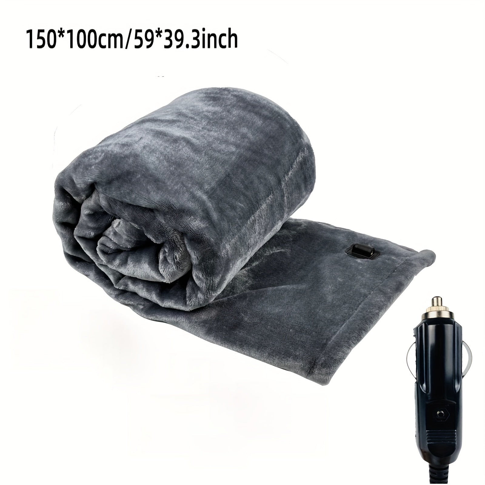 Coperta Riscaldata per Auto - Coperta Elettrica 12V per Auto, Camion, SUV o Camper - Morbida Coperta in Flanella con Protezione da Surriscaldamento