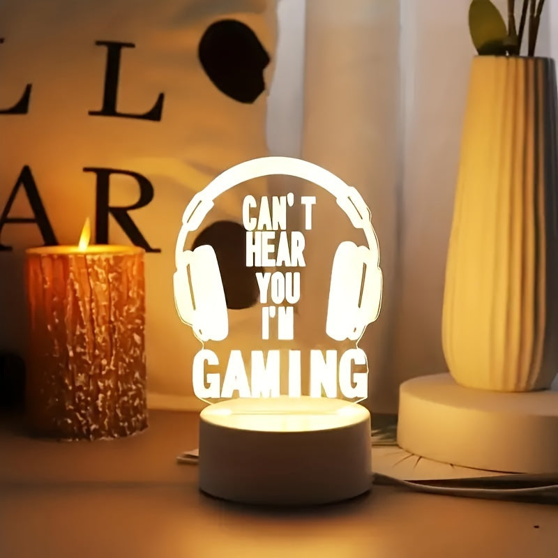 GameLamp - Mini lámpara de mesa LED con carga USB para sala de juegos