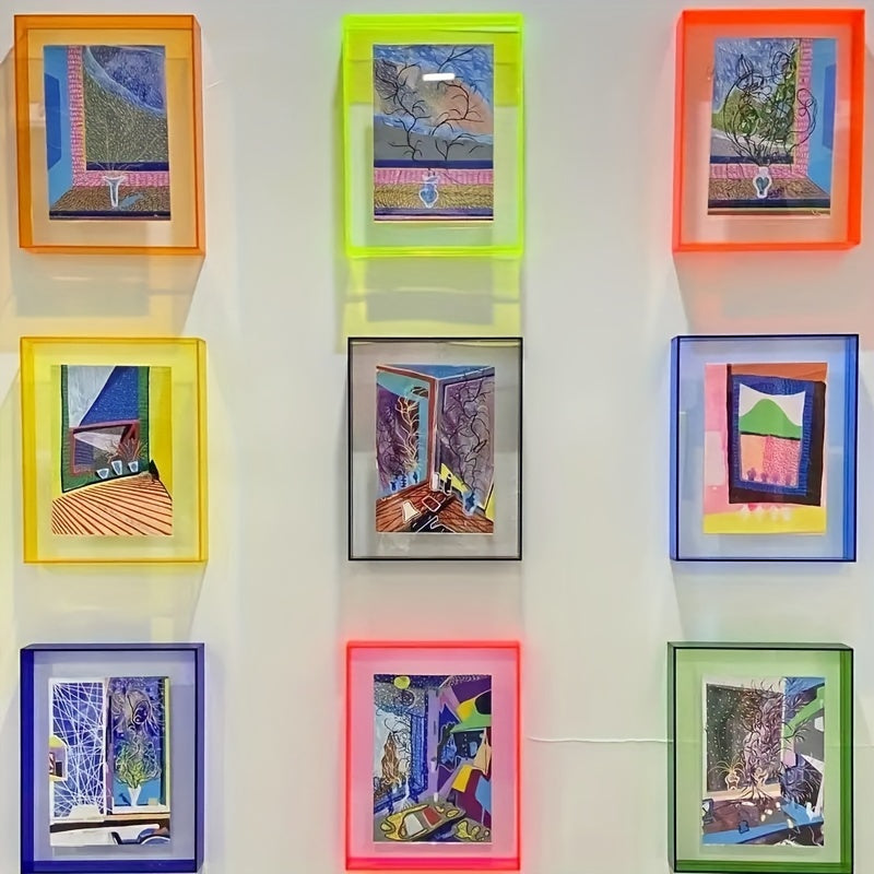 Transparante Fotolijst - Multikleur Rand voor Tafel- en Wanddecoratie