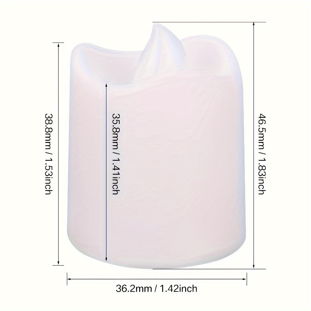 Confezione da 24/50/100 Candele LED Senza Fiamma – Candele Tealight Lampeggiante a Batteria, Senza Fumo e Romantiche per Matrimoni e Proposte