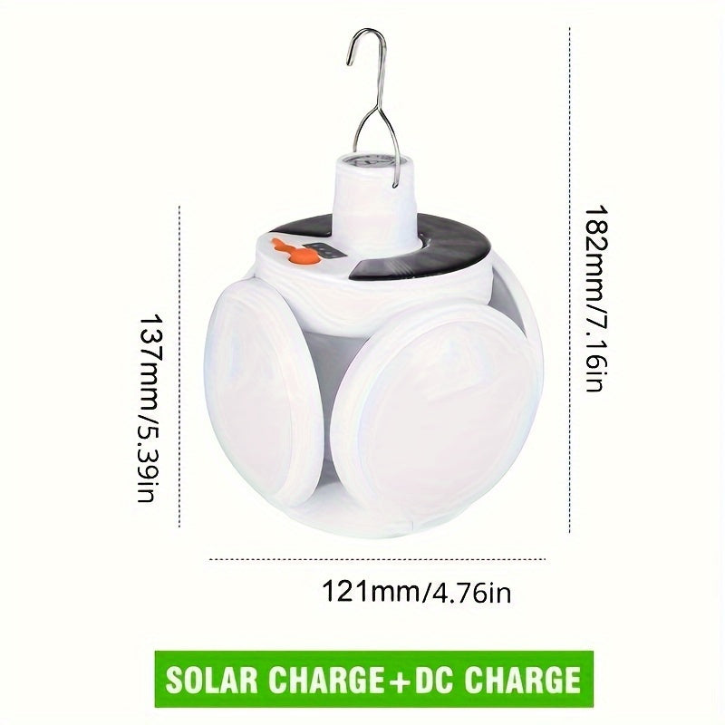 SolarFold - Portable USB Rechargeable LED Camping Lamp, Ideal
