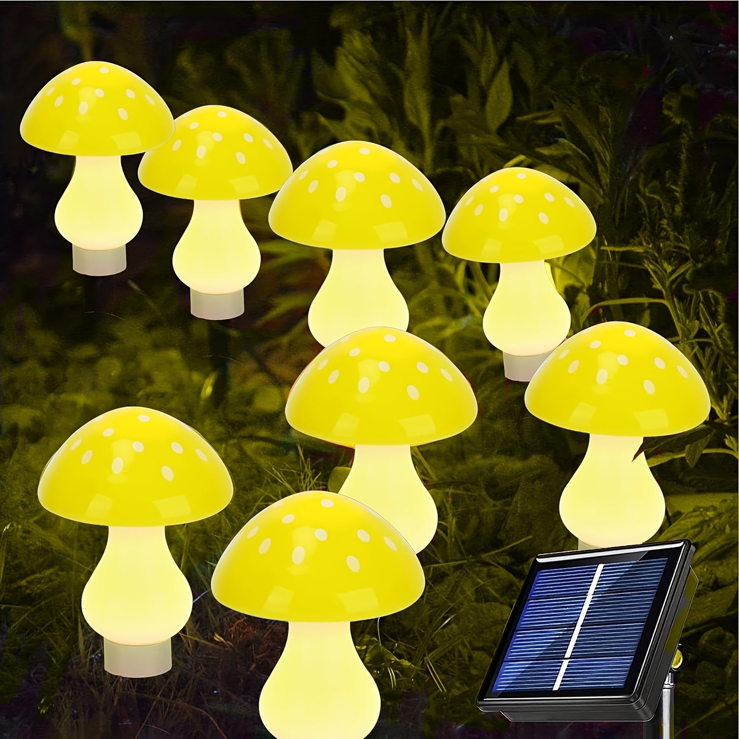SolarGlow - Solar Mushroom Garden Lamps with 8 Modes, Energy-Saving Decorative Outdoor Lighting