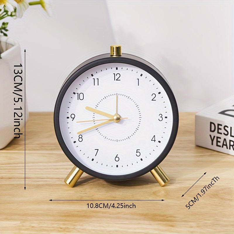 TimeSphere - Stijlvolle Metalen Wekker met Nachtlampje