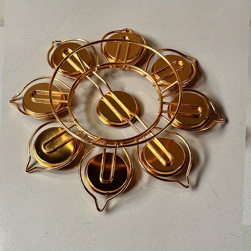 Gouden Metalen Lotus Kaarsenhouder - Perfect voor Feestelijke Decoraties