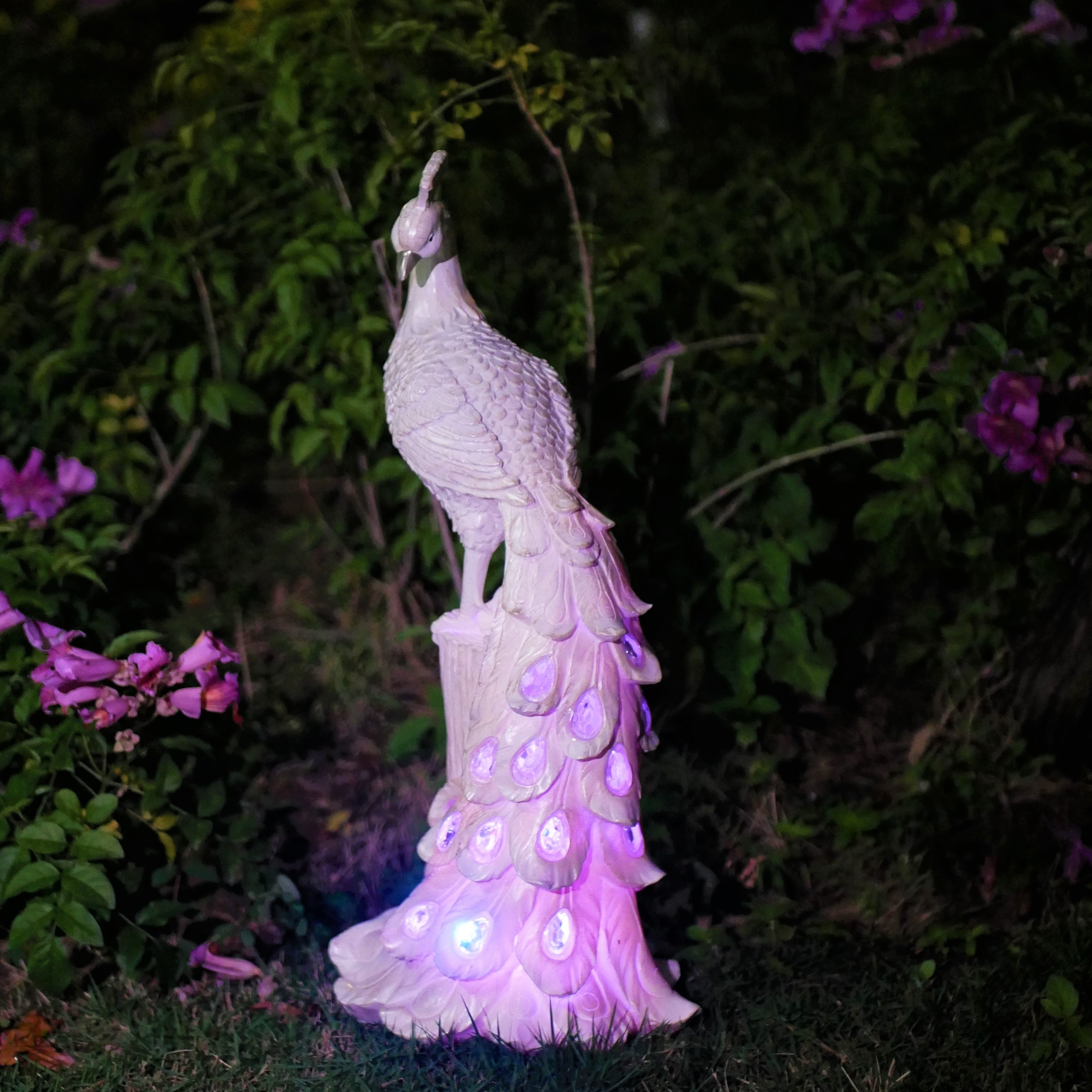 olarPeacock - Colorful Resin Garden Stake Solar-Powered, Perfect