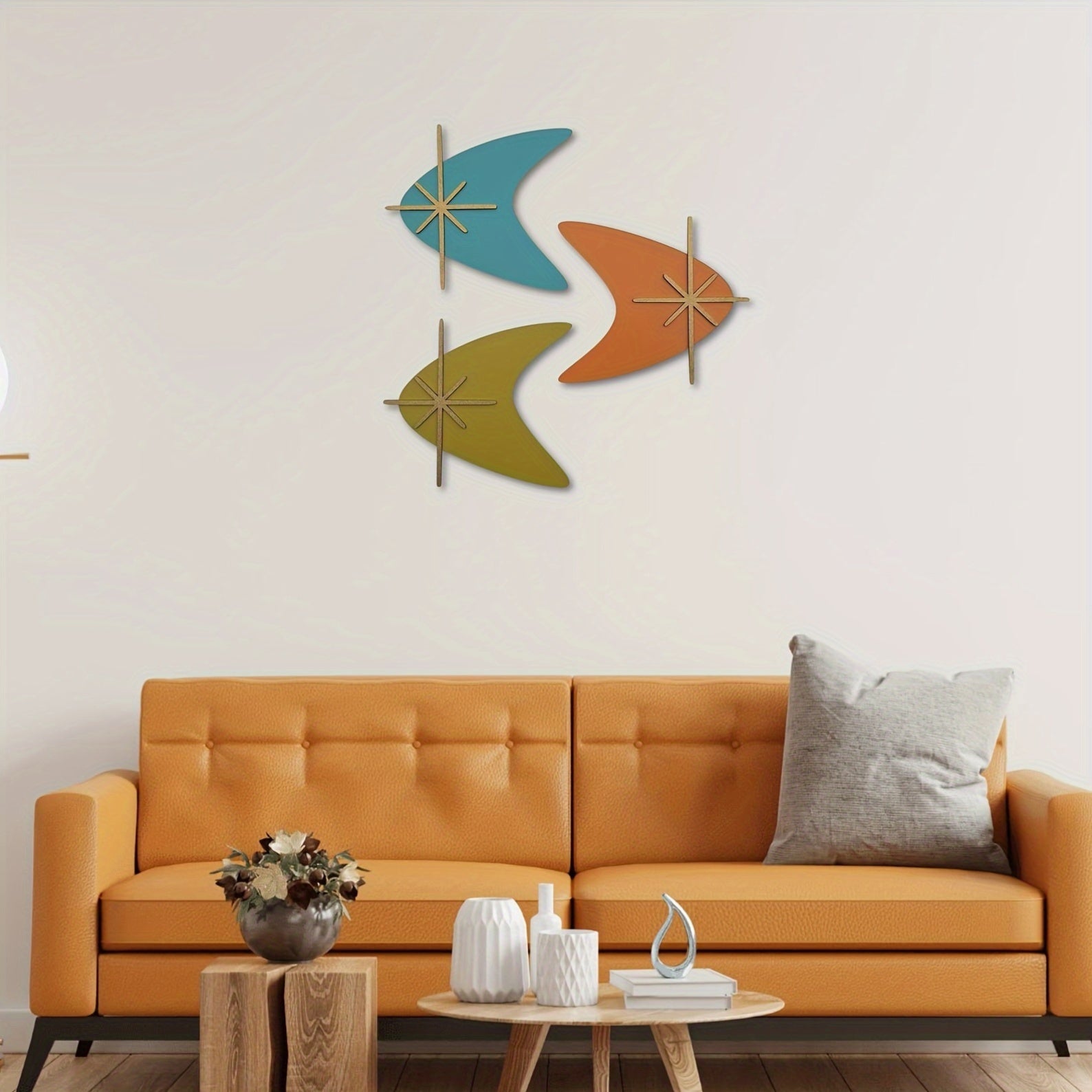 DecoSet - Art Deco Metalen Muursculpturen 3-delige Set