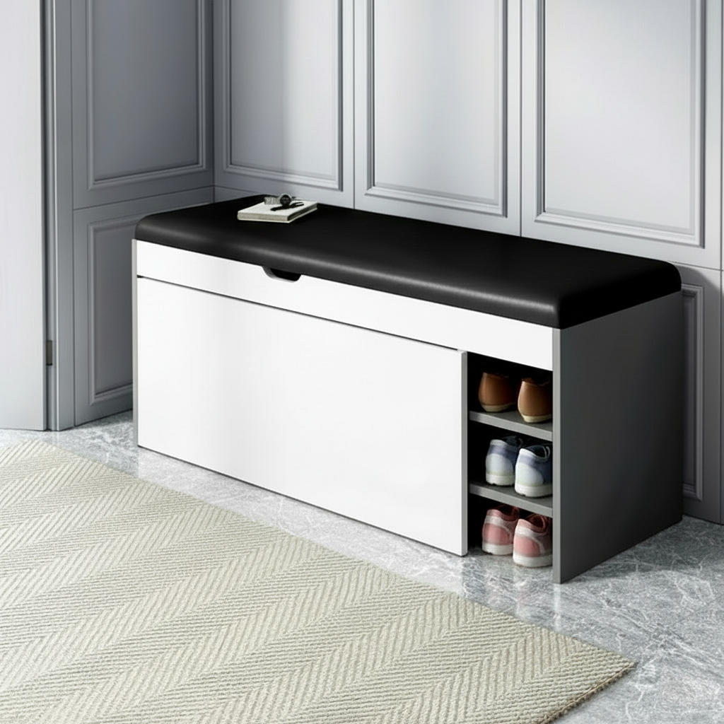 3-in-1 Shoe Cabinet Bench Space Saver Folding Storage Solution 2