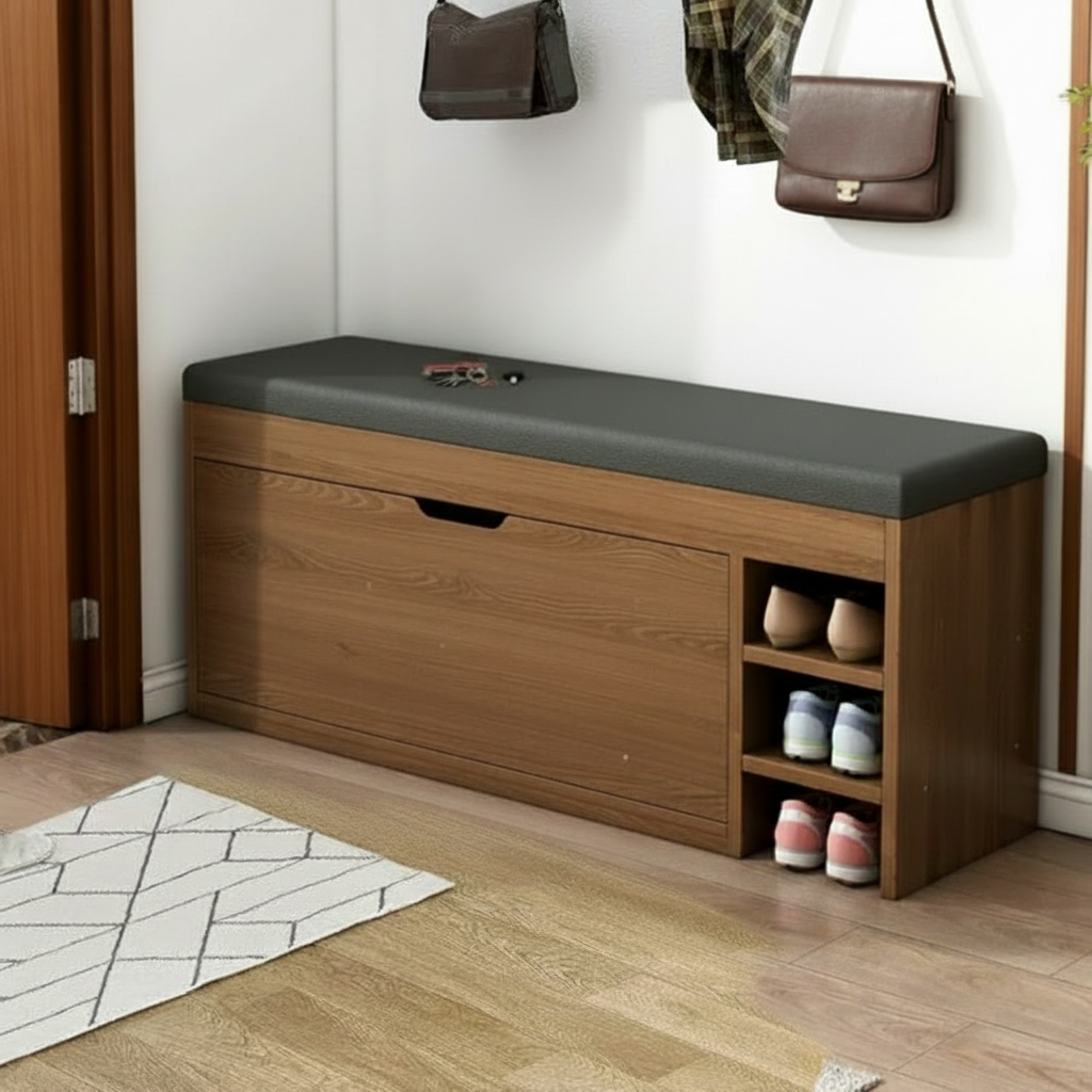 3-in-1 Shoe Cabinet Bench Space Saver Folding Storage Solution 4