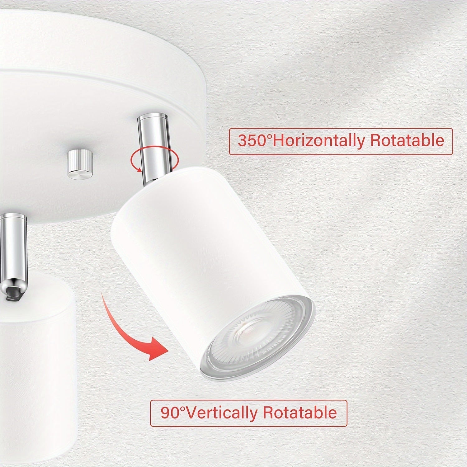 FlexiLight - Plafoniera con 3 luci e teste orientabili, base GU10