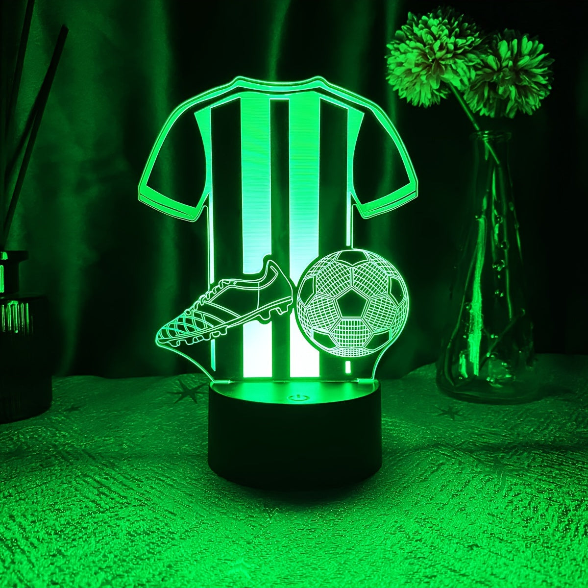 SportLamp - Candeeiro Noturno LED 3D para Adeptos de Futebol