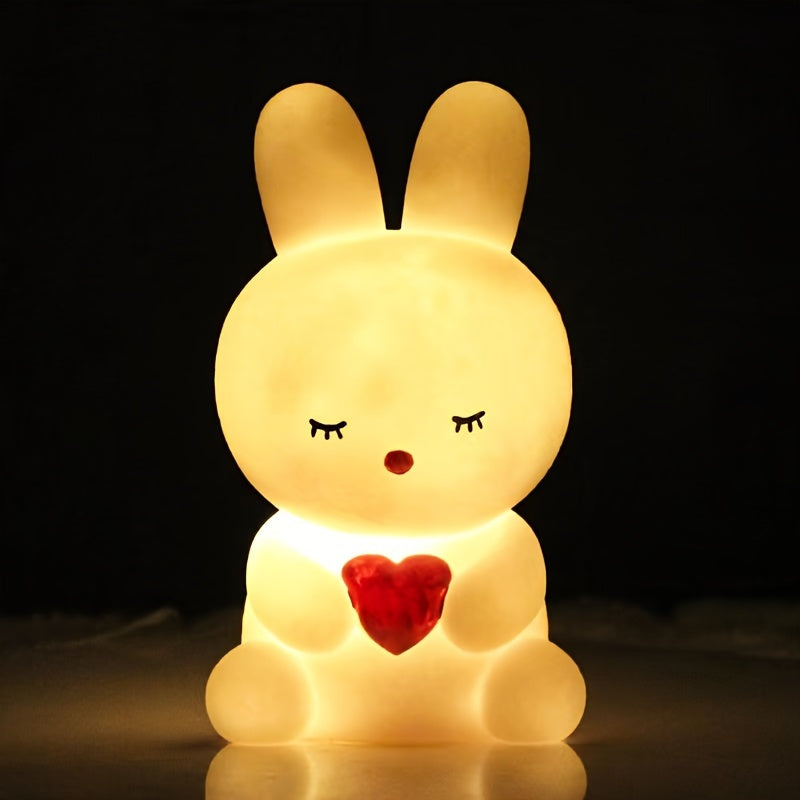 BunnyGlow - Lámpara de Conejo Adorable con Luz LED para Decoración y Luz Nocturna