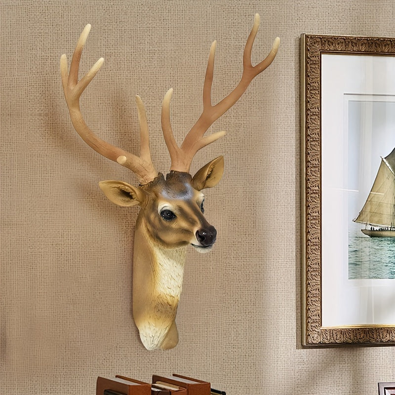 DeerSculpt - Vintage Hars Hertenkop Wandkunst