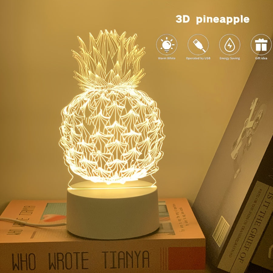 PineGlow - Ananas 3D LED Nachtlampje