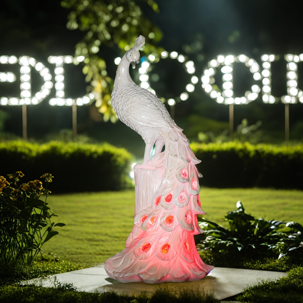 olarPeacock - Colorful Resin Garden Stake Solar-Powered, Perfect