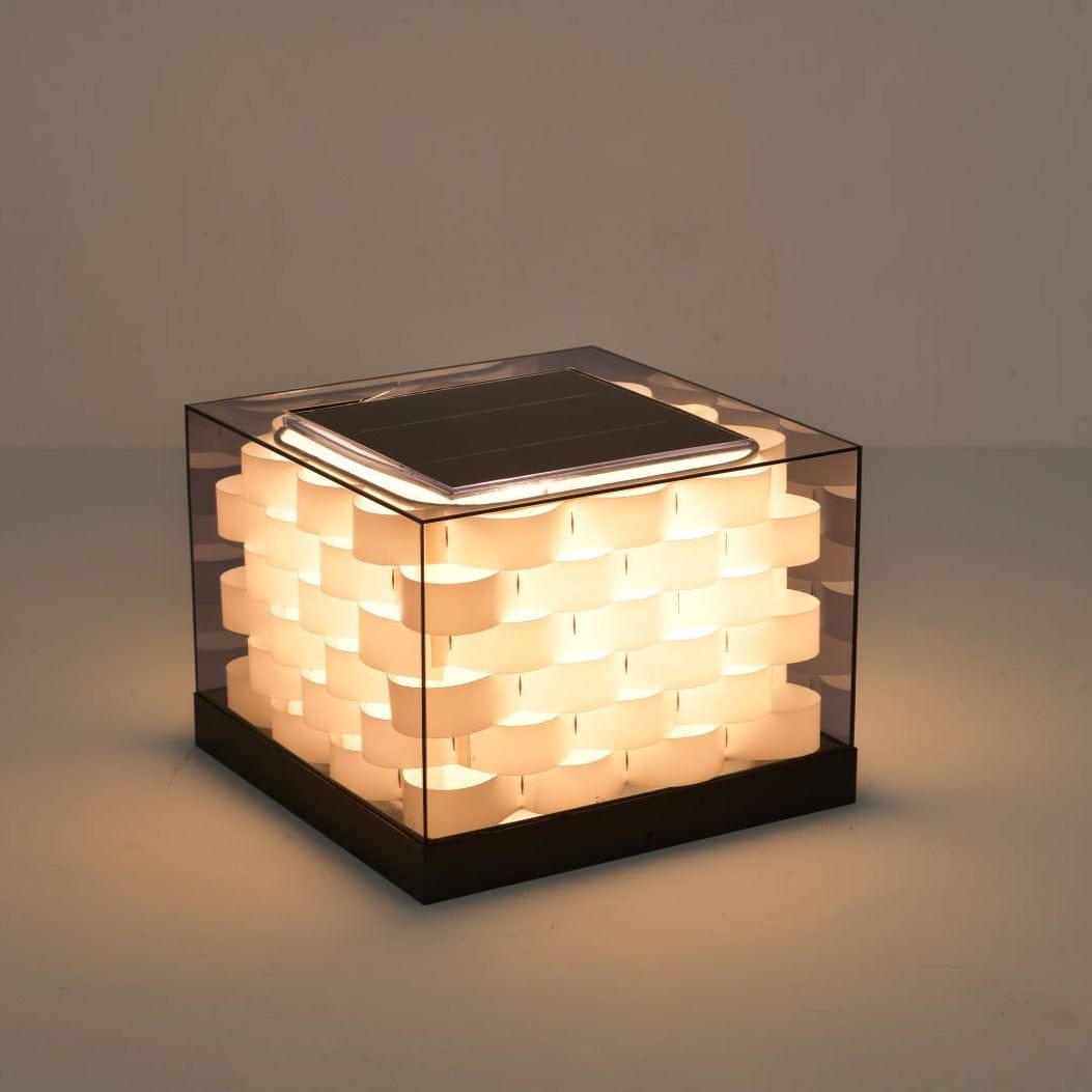 Cubed Weave Outdoor Light - Solar Outdoor Lamp