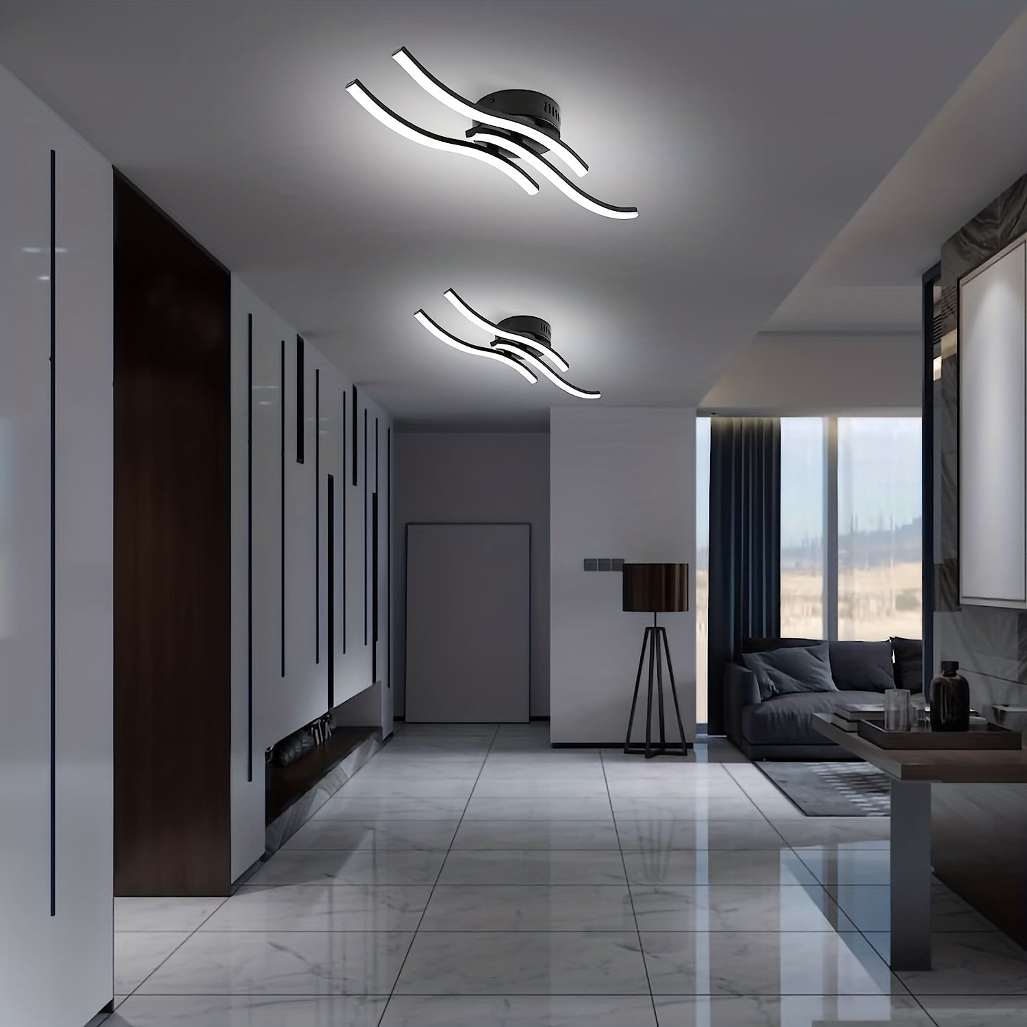 LumaCurve - Dimbare LED Plafondlamp met Elegant Curve Design