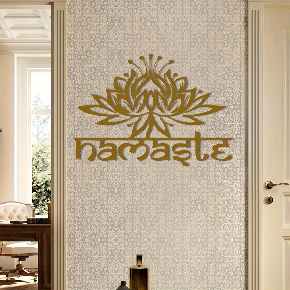 LotusDecor - IJzeren Lotus Bloem Wandkunst