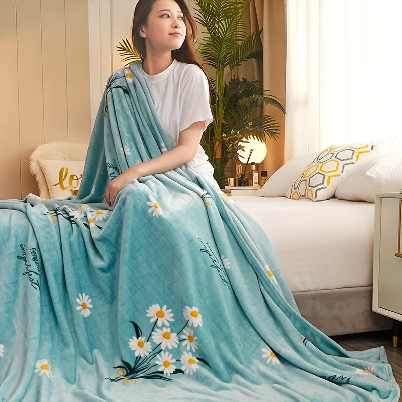 Flannel Plush Blanket - Four Seasons Warm Blanket for Bedroom or Dormitory - Single or Double
