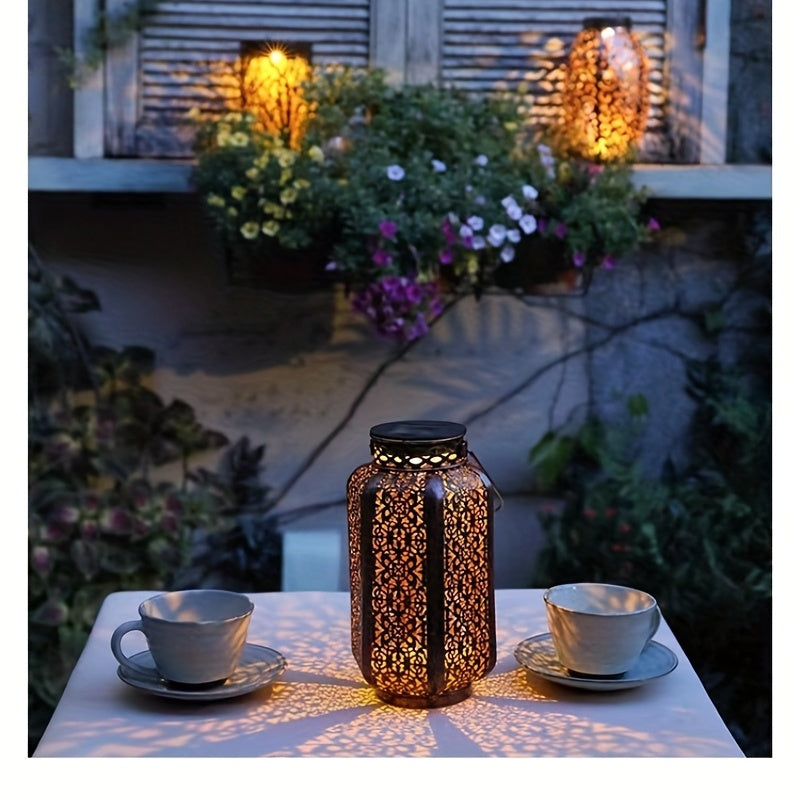 SolarLight - LED Hanging Garden Lantern, Hollow Design, Solar Energy