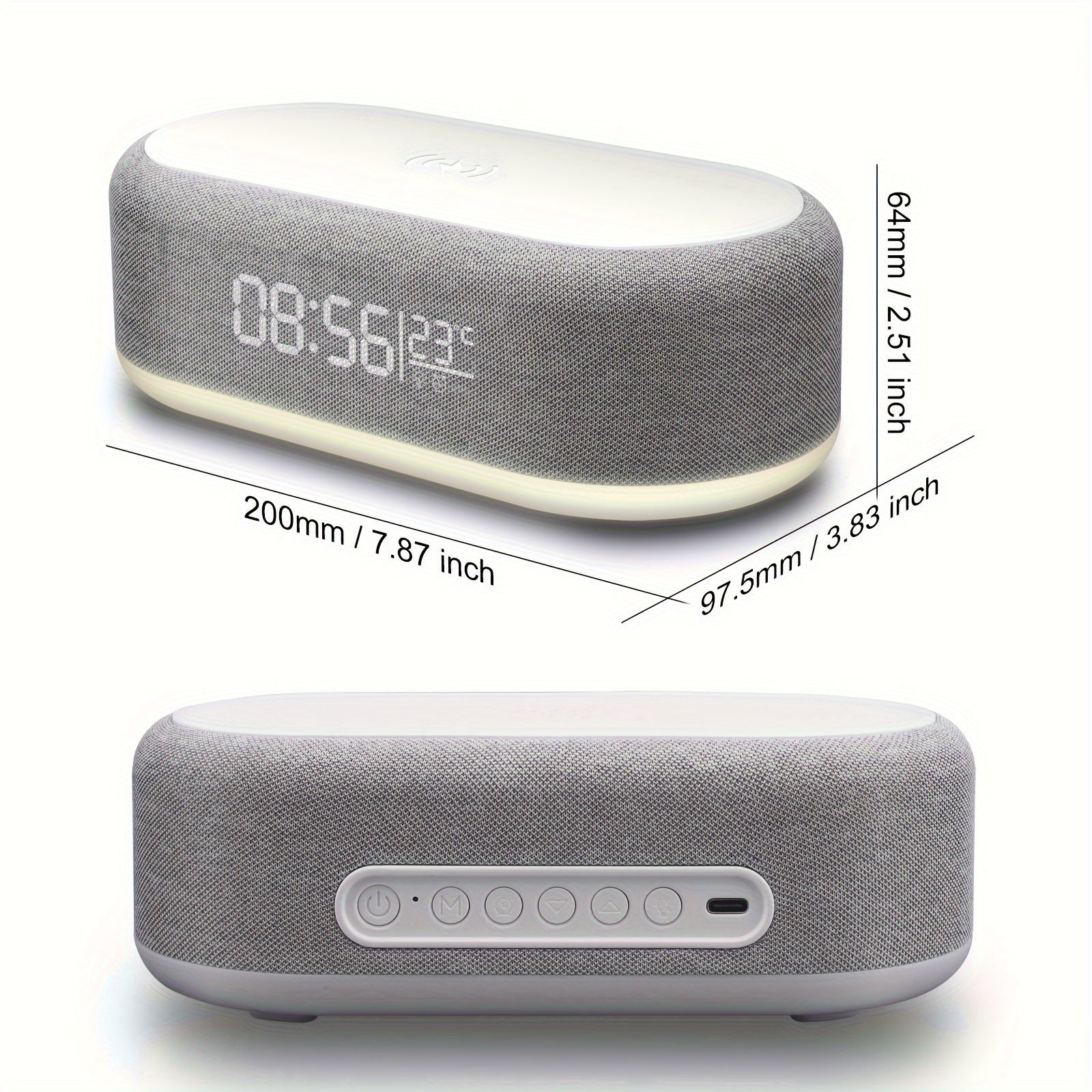 DigiClock - Wekker met Draadloze Oplader en Nachtlampje