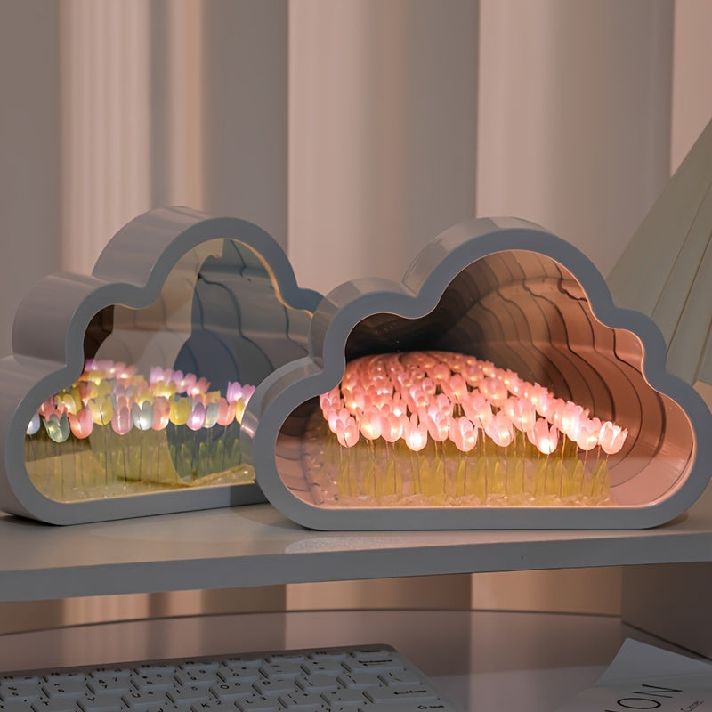 TulipGlow - Candeeiro Noturno LED Tulipa para Decoração de Quarto