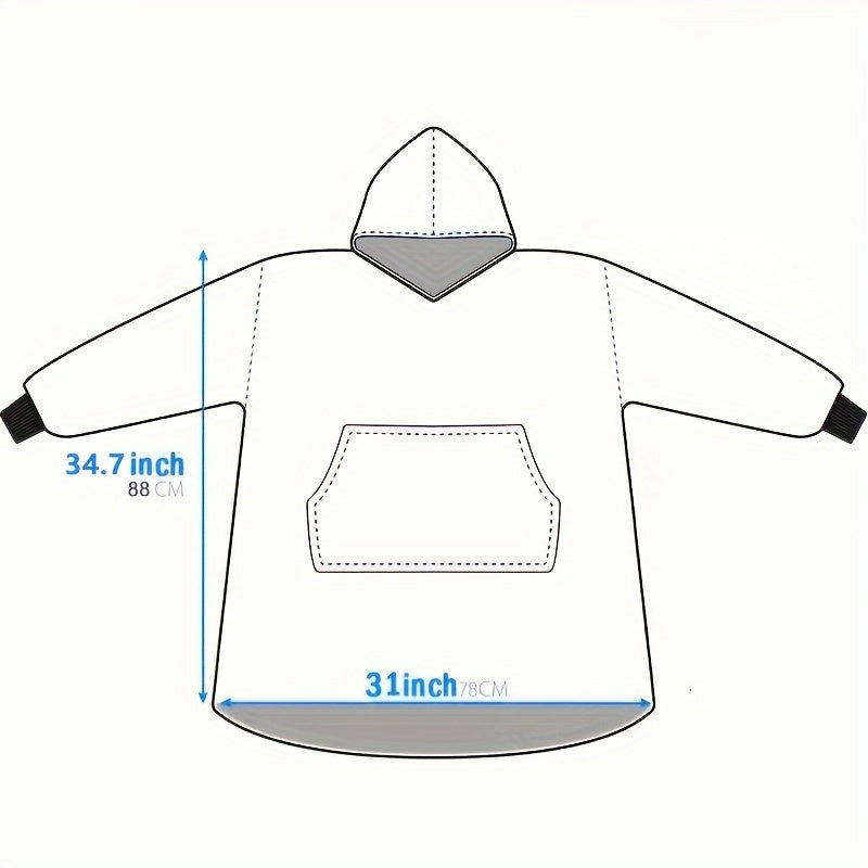 Oversized Hoodie Blanket - Wearable Soft Sherpa Fleece Sweater