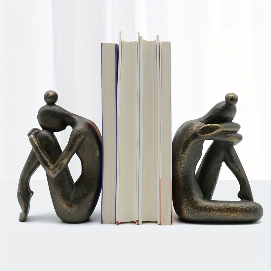 Set di Supporti per Libri Yoga Vintage - Statue Decorative in Resina per Casa e Ufficio