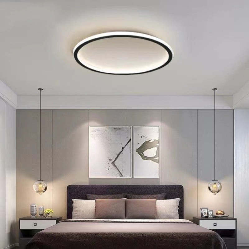 LunaNova - Modern Round LED Ceiling Lamp Metal/Acrylic