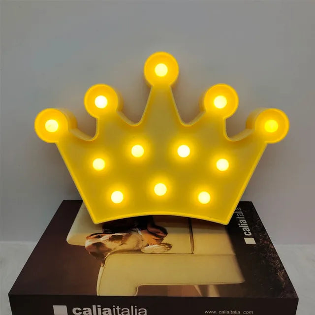 RoyalGlow - LED Crown Night Light for Children's Room – Warm Light, Wireless and Atmospheric