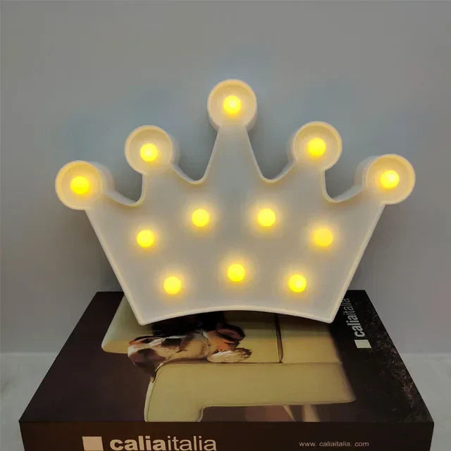 RoyalGlow - LED Crown Night Light for Children's Room – Warm Light, Wireless and Atmospheric