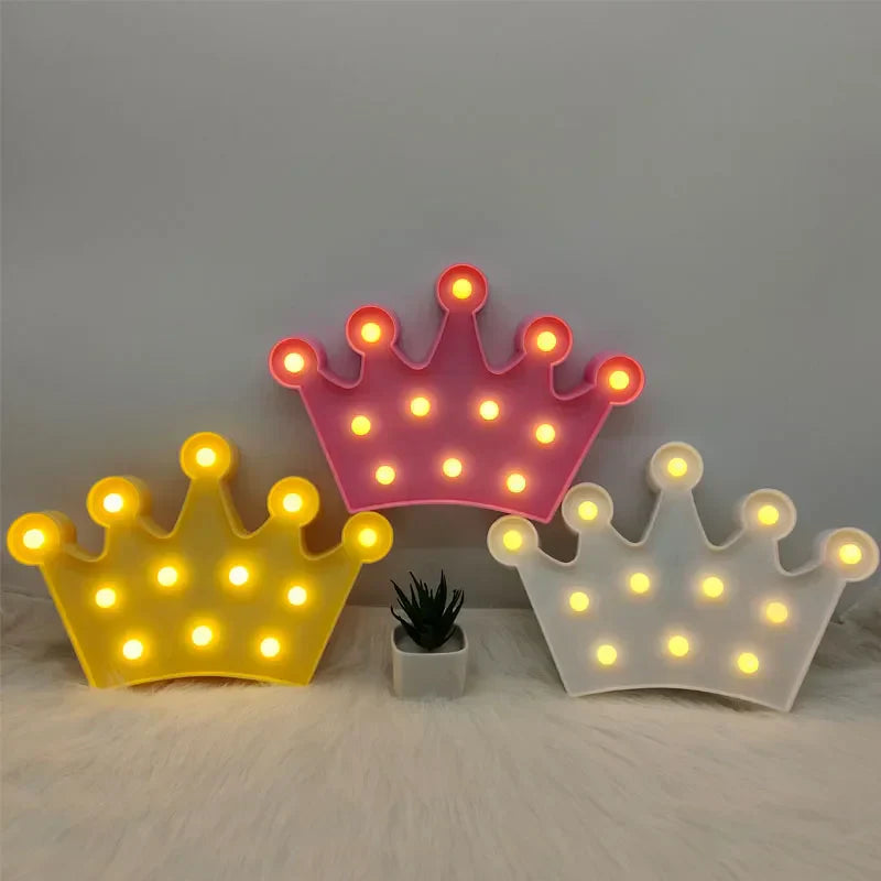 RoyalGlow - LED Kroon Nachtlampje voor Kinderkamer – Warm Licht, Draadloos en Sfeervol