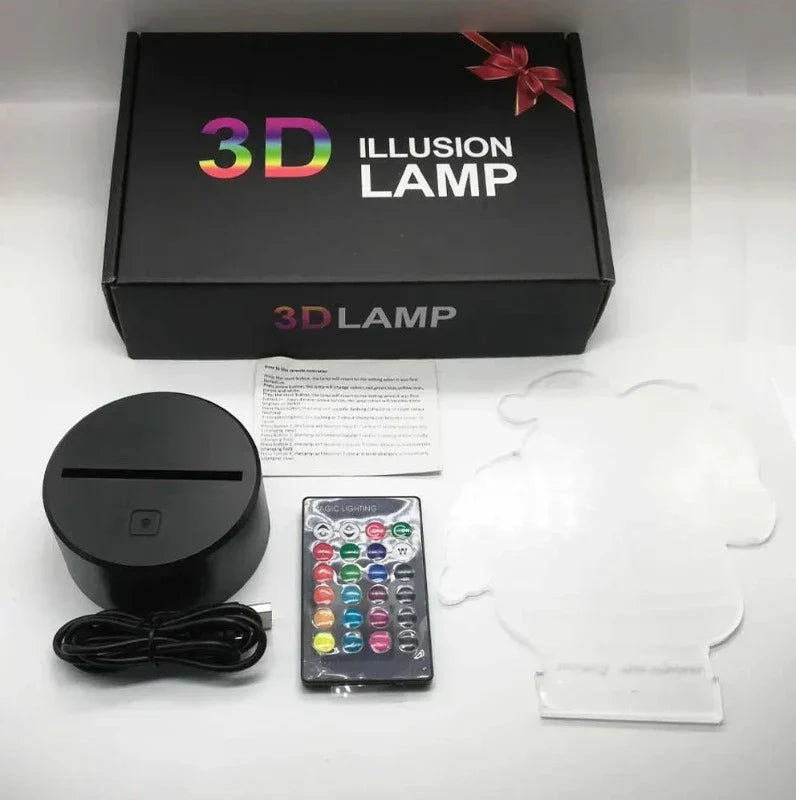 LumiVision - 3D LED Tafellamp met Optische Illusie en Dimbare Verlichting
