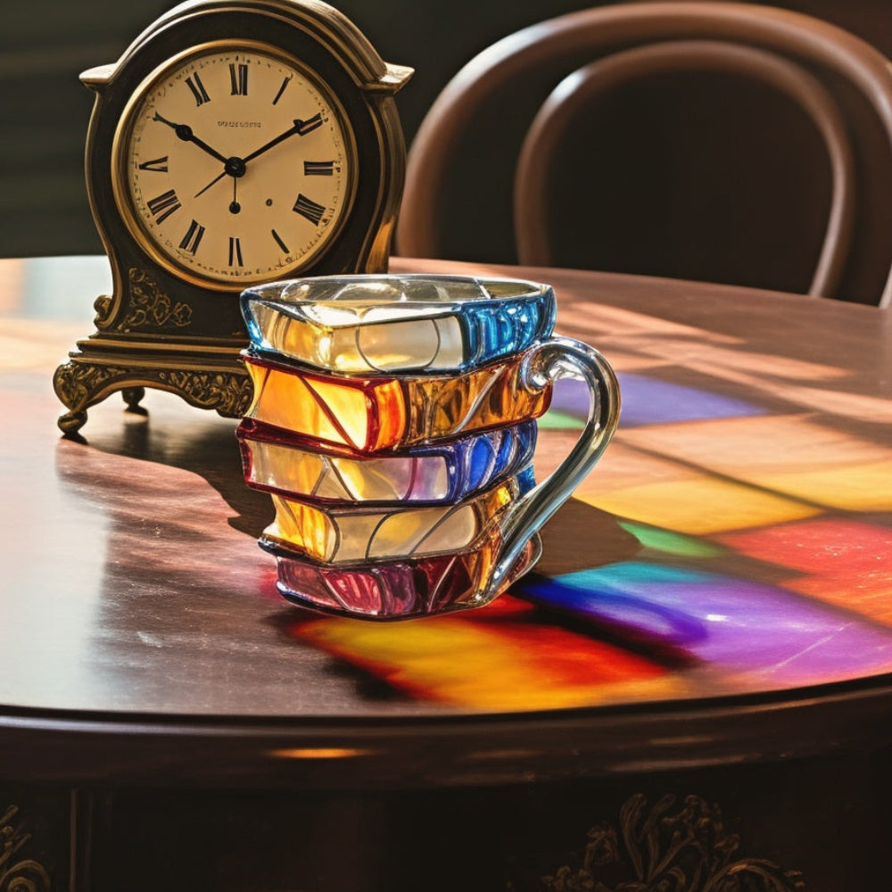 Koffiemok Boekontwerp 3D Glazen Mok Literair Decor