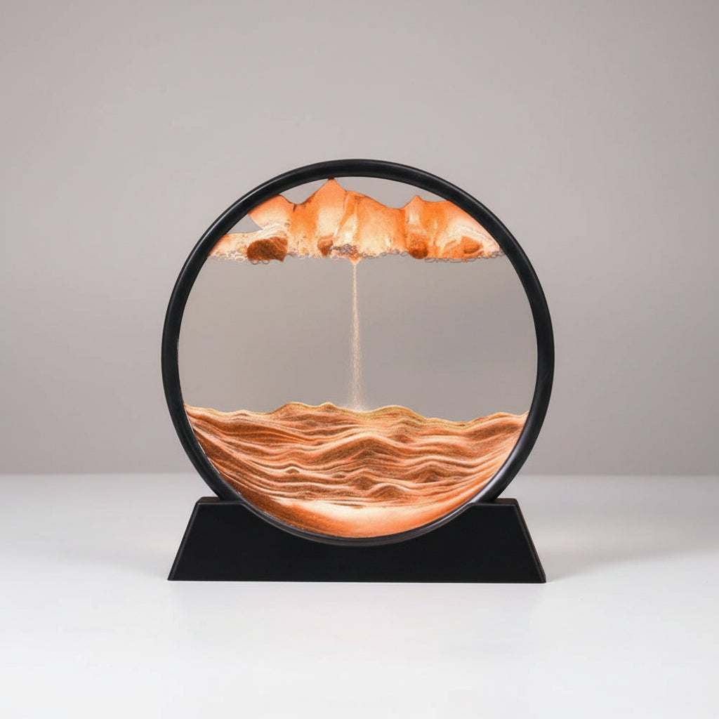 3D Moving Sand Art Glass Decor for Mindfulness and Relaxation 4