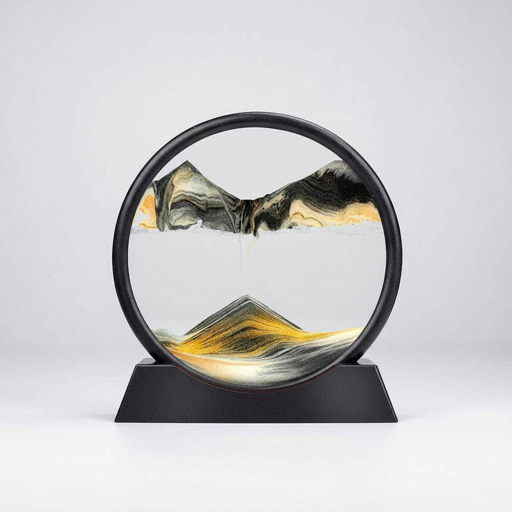 3D Moving Sand Art Glass Decor for Mindfulness and Relaxation 6