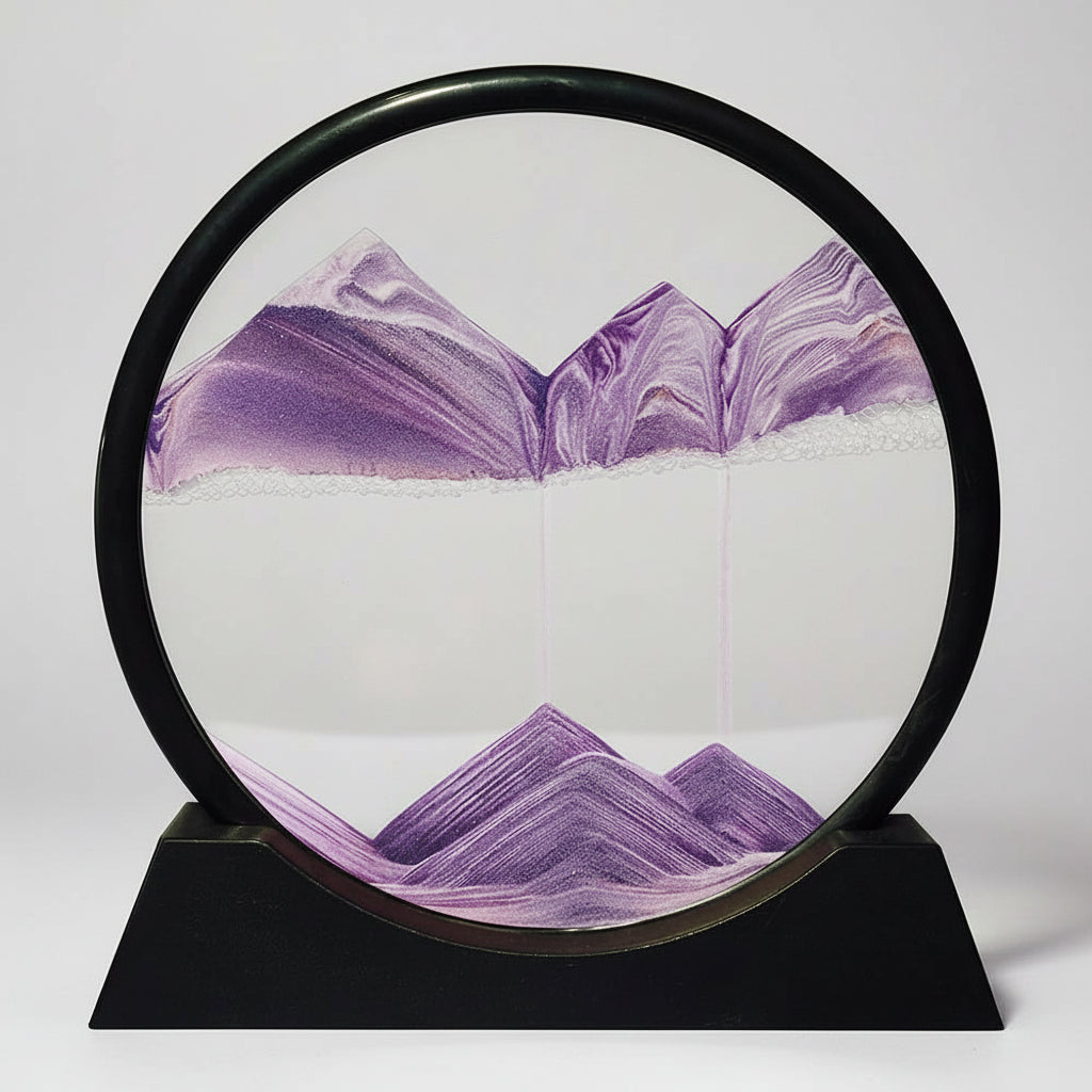 3D Moving Sand Art Glass Decor for Mindfulness and Relaxation 8