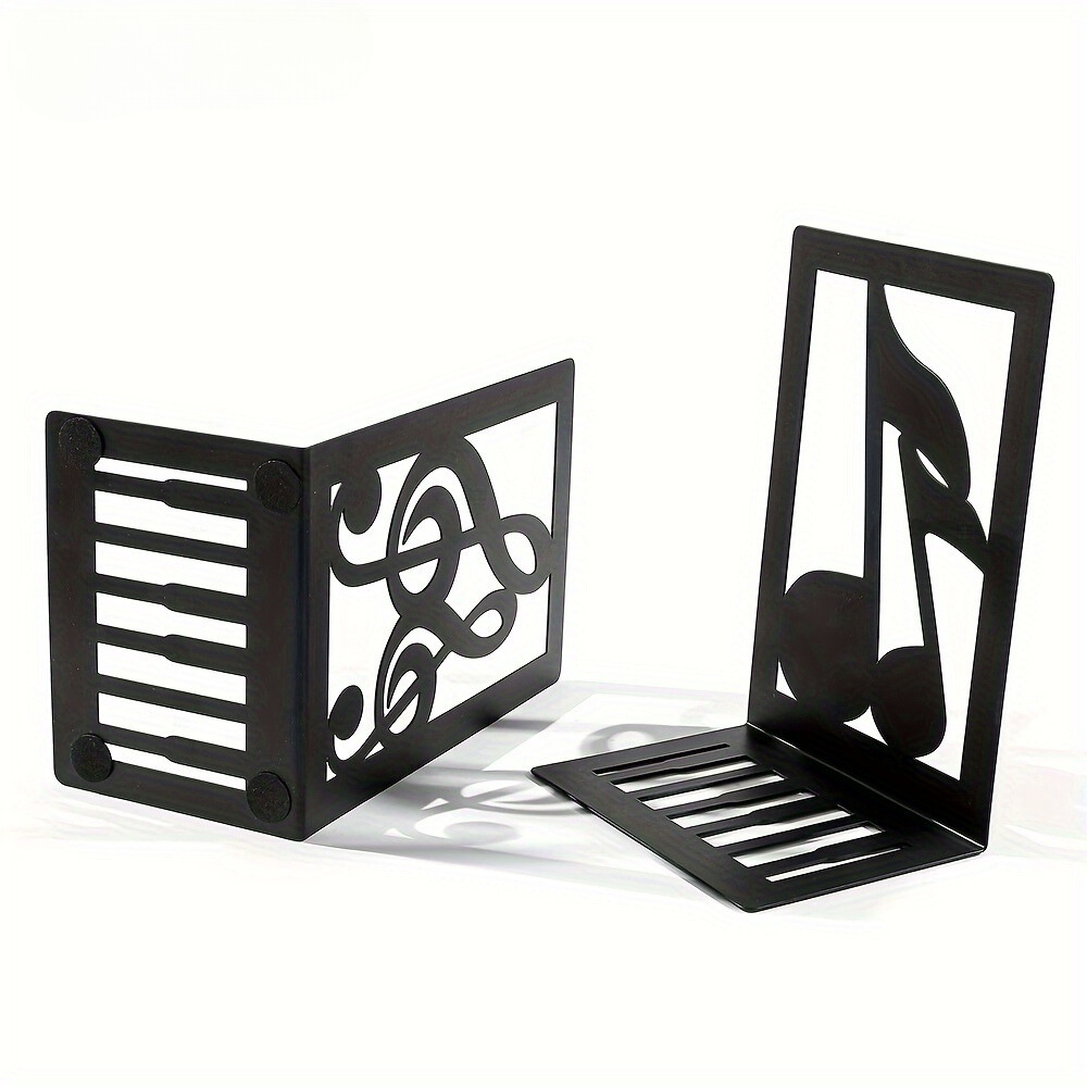 BlackNote - Fermalibri in metallo per ufficio e decorazione della casa, 1 paio