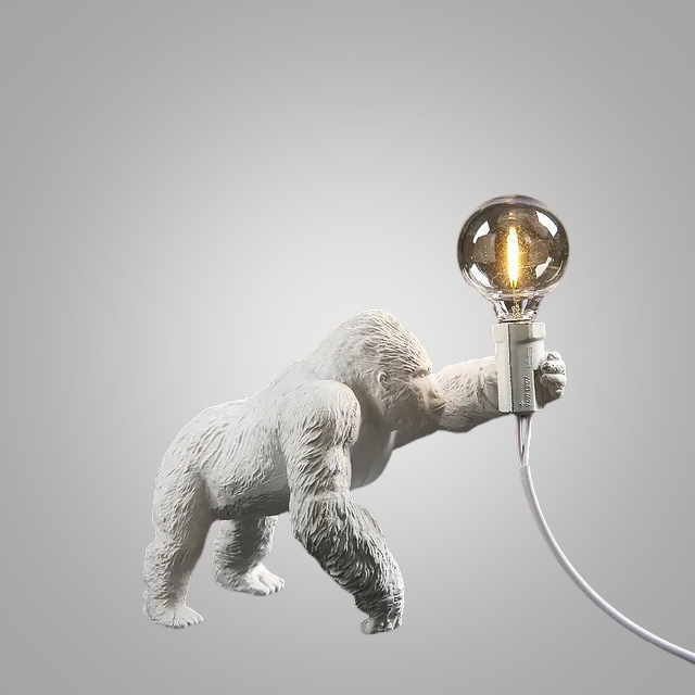 GorillaLux - Unieke Gorilla Tafellamp | Moderne Dierenlamp met Warme LED Verlichting