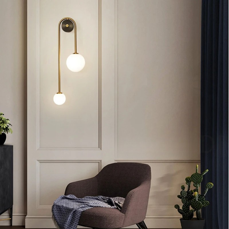 Lámpara de varita AuroraGlass - Lámpara LED moderna para dormitorio y sala de estar