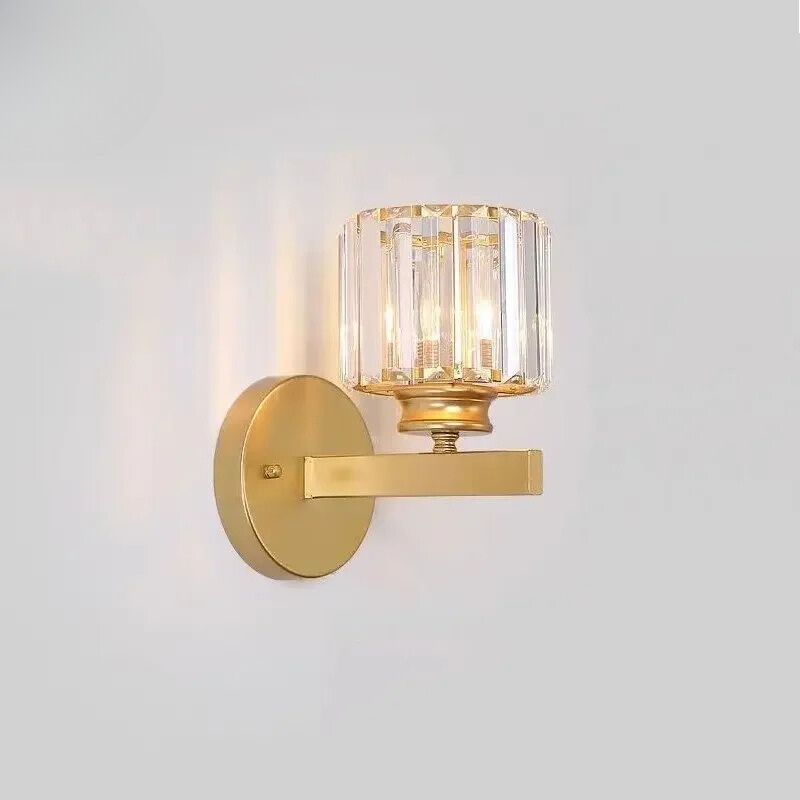 CrystalLuxe - Lámpara de pared LED moderna de cristal