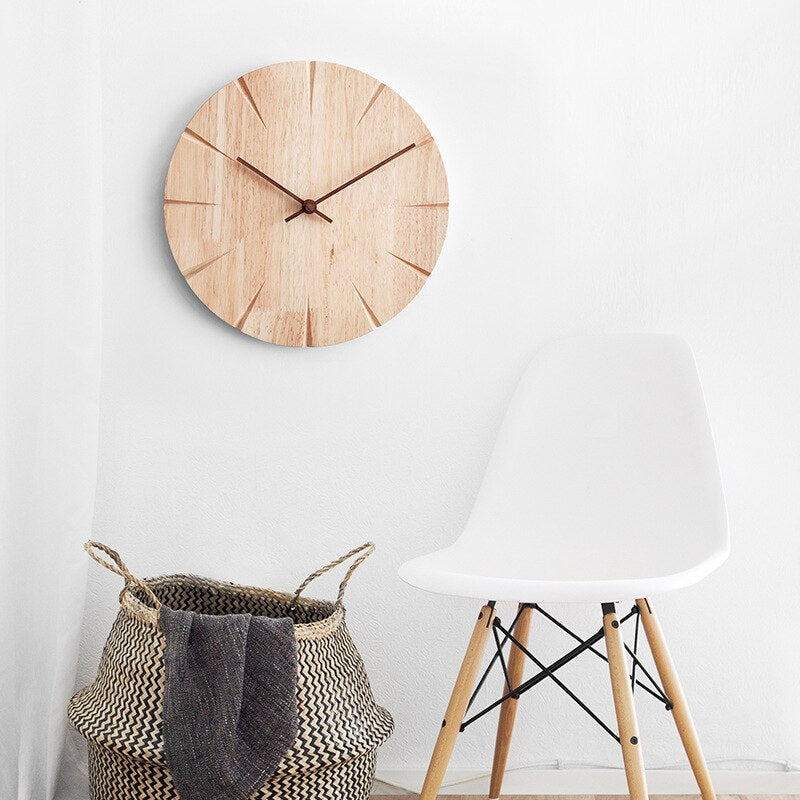 ElegantWood - Wooden Carved Wall Clock