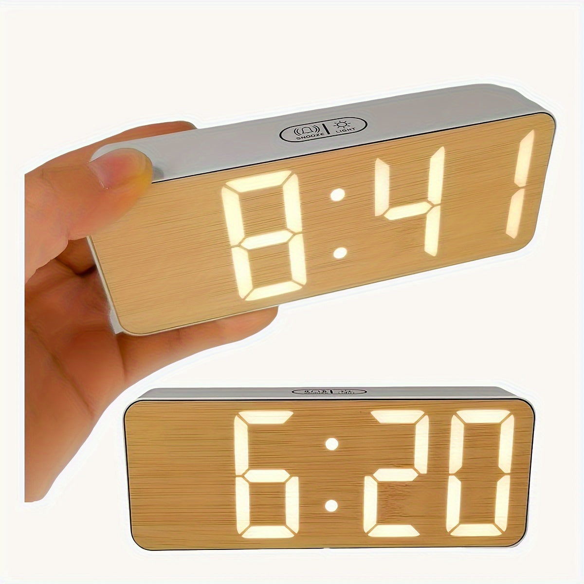 TimeGlow - Compacte LED Digitale Wekker met Verstelbare Helderheid