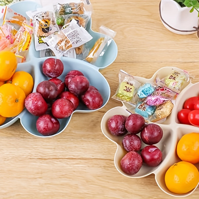 FlowerServe - Set van 4 Bloemvormige Serveerschalen voor Snacks & Fruit