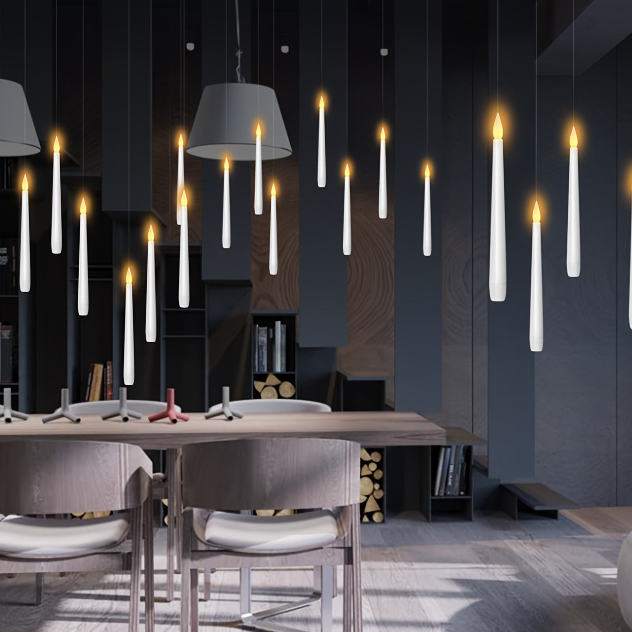 Set di 12 Candele LED Fluttuanti con Telecomando – Alimentate a Batteria, Perfette per Natale, Halloween e Decorazioni per la Casa