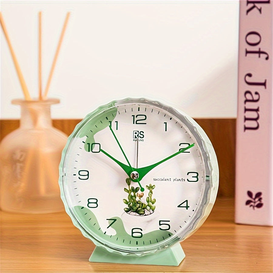 FloraTime - Orologio da Scrivania con Sveglia e Fiori Incantevoli