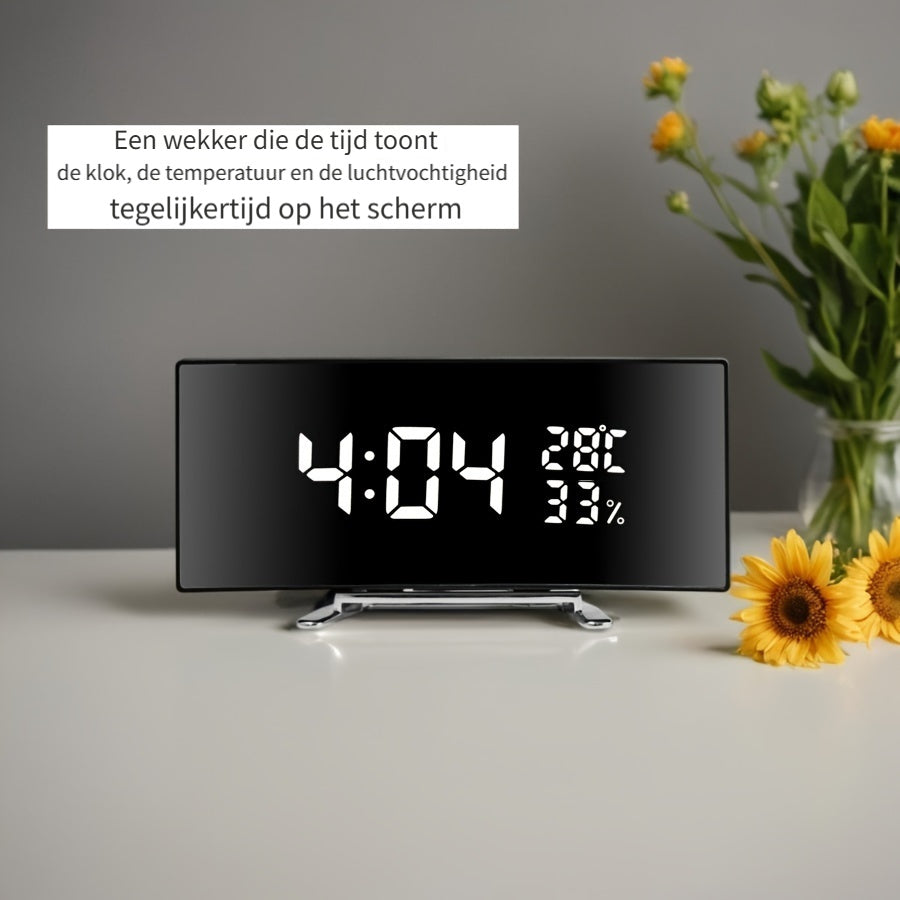 SmartClock - Multifunctionele LED Wekker met Temperatuurweergave en USB-Voeding