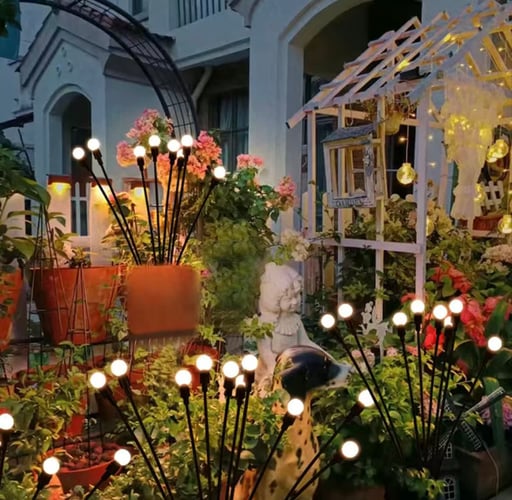 Illuminazione solare da giardino - Luce lampeggiante Starburst, oscillante al vento