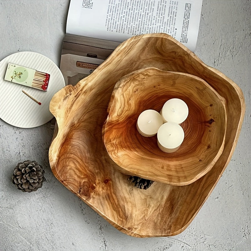 OctaWood-Fruitkom - Achthoekige Massief Houten Kom voor Thuis & Restaurant