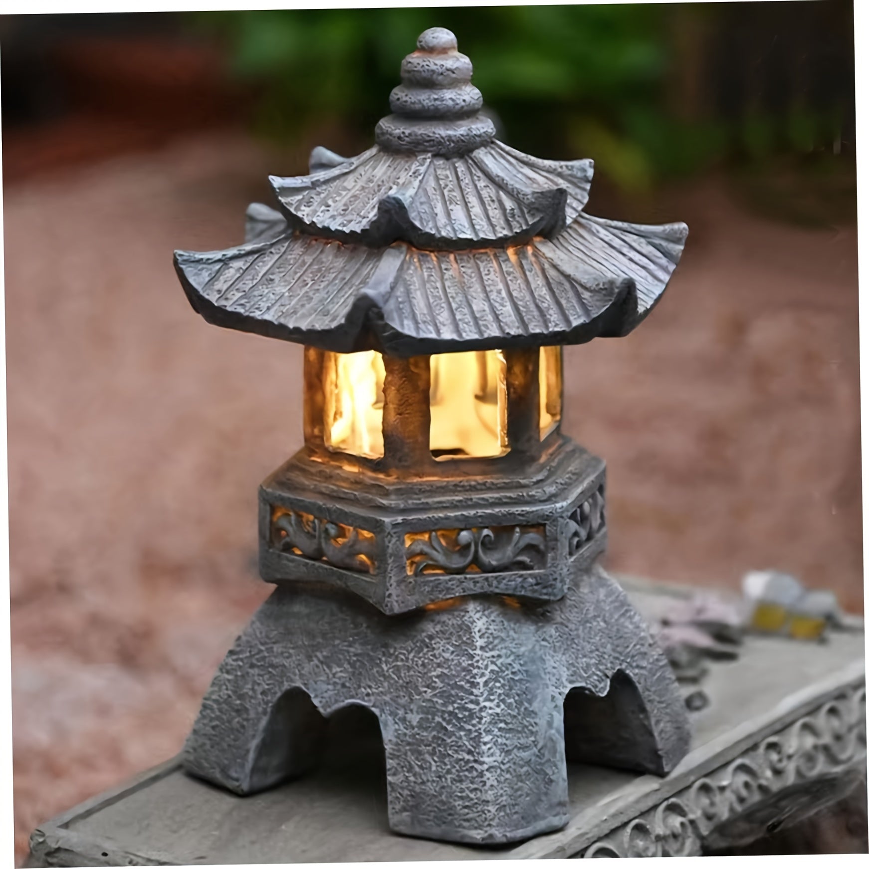 LumiLight - Solar Energy Pagoda Lantern Statue, Zen Decoration